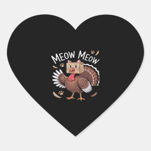 Sticker Cœur Thanksgiving Chat Funny Fake Chat Meow Thanksgivin