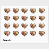 Sticker Cœur Thanksgiving Sharing avec Animaux (Feuille)