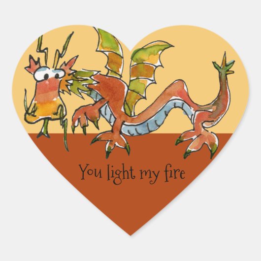 Sticker Cœur Thare Be Dragons (Devant)