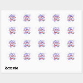Sticker Cœur Thé doux et Jésus (Feuille)