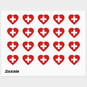 Sticker Cœur The Flag of Switzerland (Feuille)