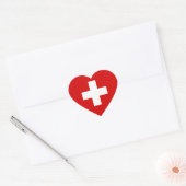 Sticker Cœur The Flag of Switzerland (Enveloppe)