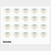 Sticker Cœur The Wedding Of Elegant Blue Roses  (Feuille)