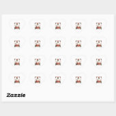 Sticker Cœur Three Cat Funny Christmas Cat Ugly Xmas Sweater Me (Feuille)