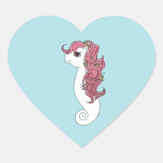Sticker Cœur Tidal Bloom Sea Pony - G1 Inspired My Little Pony (Devant)