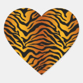 Sticker Cœur Tigre rayé (Devant)