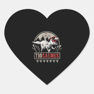 Sticker Cœur Tiosaurus T Rex Dinosaure Tio Saurus Avec Sunglass