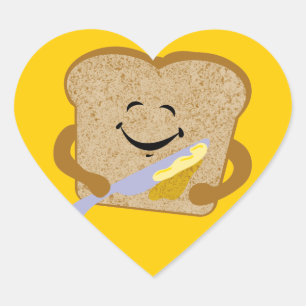 Sticker Cœur Toast Et Beurre