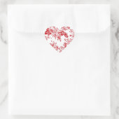 Sticker Cœur Toile Roses (Sac)