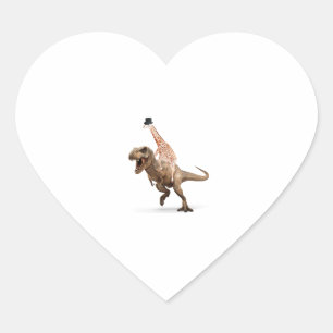 Sticker Cœur Top Hat T-Rex - Mens_Womens