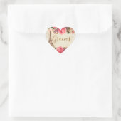 Sticker Cœur Torre Eiffel elegante lamentable de la vendimia (Sac)