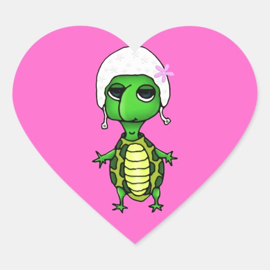 Sticker Cœur Tortue (Devant)