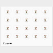 Sticker Cœur Tortue à éclairage de style pull de Noël laid (Feuille)