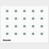 Sticker Cœur Tortue avec bébé (Feuille)