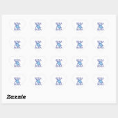 Sticker Cœur Tortue bleue polynésienne Bora Bora (Feuille)