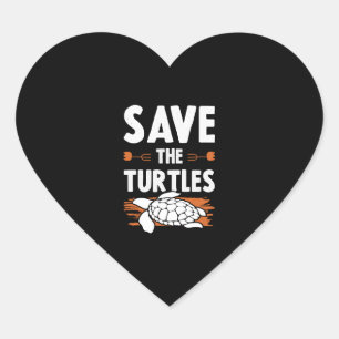 Sticker Cœur tortue du bien-être animal