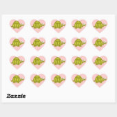 Sticker Cœur Tortue verte (Feuille)