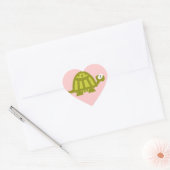 Sticker Cœur Tortue verte (Enveloppe)