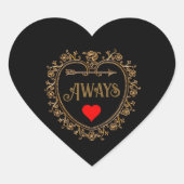 Sticker Cœur Toujours Vintage (Devant)