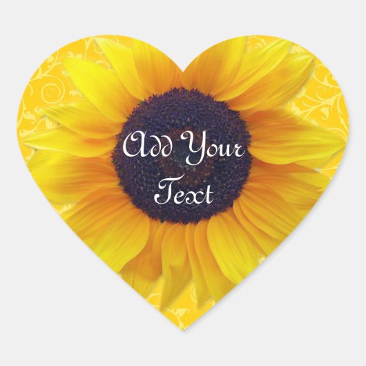 Sticker Cœur Tournesol (Devant)