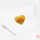 Sticker Cœur Tournesol (Enveloppe)