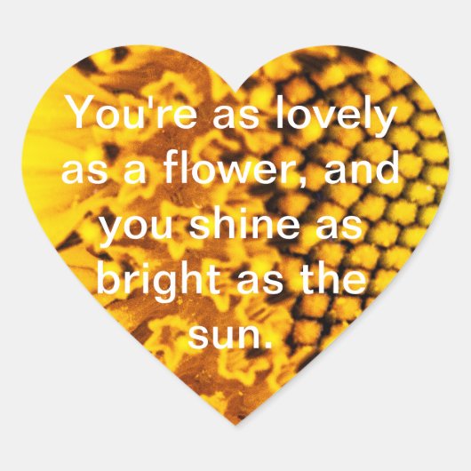 Sticker Cœur Tournesol du coeur (Devant)