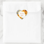 Sticker Cœur Tournesols à Merci coeur (Sac)