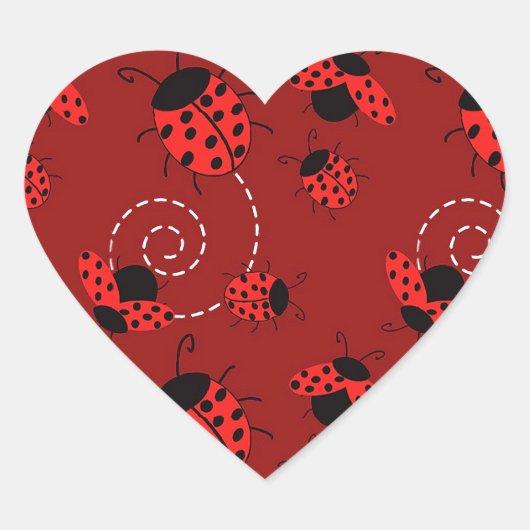 Sticker Cœur Tout sur Ladybug Design (Devant)