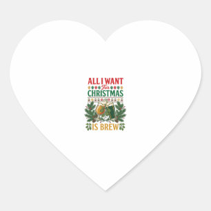 Sticker Cœur Tout Verre à bière de Noël bière brasserie pin sap