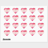 Sticker Cœur Toute l'Aquarelle d'amour rose (Feuille)