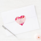 Sticker Cœur Toute l'Aquarelle d'amour rose (Enveloppe)