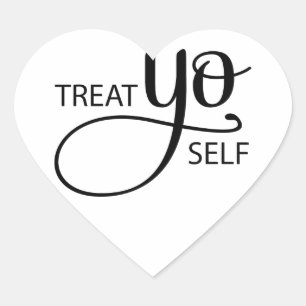 Sticker Cœur Traitez-vous soi