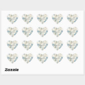 Sticker Cœur Triangles Abstraits en crème de plage (Feuille)