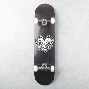 Sticker Coeur tribal noir et blanc
