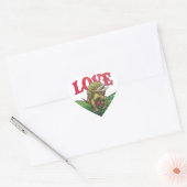 Sticker Cœur Tricératops amoureux Saint Valentin (Enveloppe)