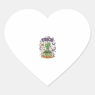 Sticker Cœur Trick Or Treat Yourself Main De Zombie Halloween C