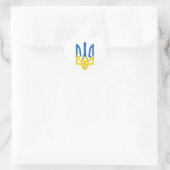 Sticker Cœur Trident ukrainien polygonal faible (Sac)