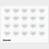 Sticker Cœur Tropical Rustic Beach Mariage Son Favori (Feuille)
