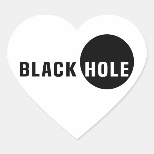 Sticker Cœur Trou noir (Devant)