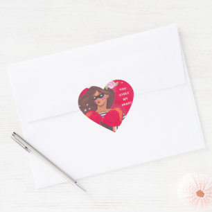 Sticker Cœur Tu as volé mon coeur Saint-Valentin
