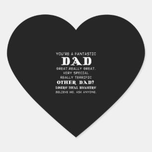Sticker Cœur Tu es un père fantastique Mon père d'amour