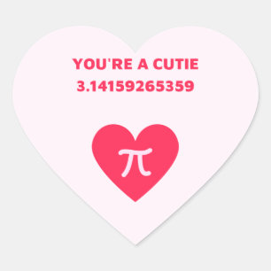 Sticker Cœur Tu es une mignonne pi