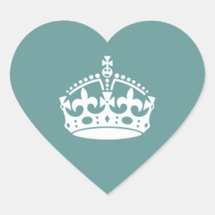 Sticker Cœur Tudor Mariage de la Couronne