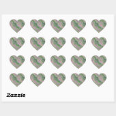 Sticker Cœur Tulipe rose Vide Texture (Feuille)