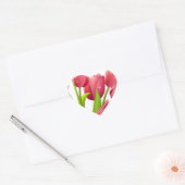 Sticker Cœur Tulipes (Enveloppe)
