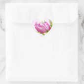 Sticker Cœur Tulipes roses (Sac)