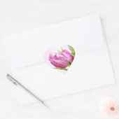 Sticker Cœur Tulipes roses (Enveloppe)