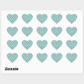Sticker Cœur Turquoise (Feuille)