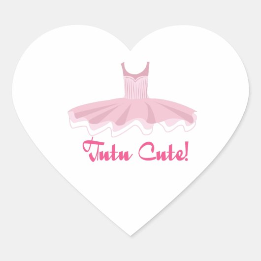 Sticker Cœur Tutu Cute (Devant)