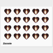 Sticker Cœur Twin flamme coeur Saint Valentin (Feuille)
